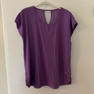 Tuff Athletics Soft Purple Active T-Shirt Women size L Large EUC